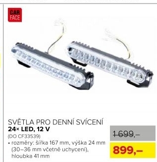 Světla pro denní svícení CarFace, 24x LED