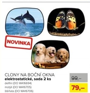 Clona elektrostatická Delfíni, sada 2ks