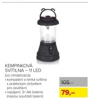 Kempinková svítilna 11 LED