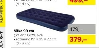 Nafukovací matrace, šířka 99 cm