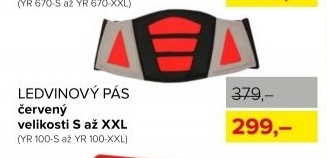 ledvinový pás RIDERO červený, vel. S