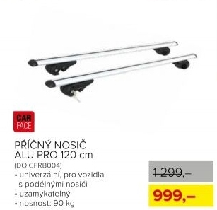 Příčný nosič CarFace ALU PRO, 120 cm