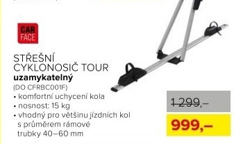 Střešní cyklonosič TOUR, uzamykatelný