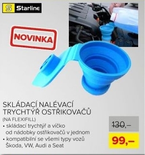 Skládací nalévací trychtýř ostřikovačů Starline