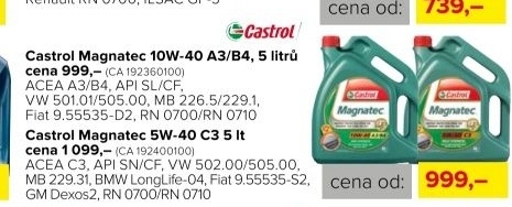 Motorový olej Castrol 10W-40, 5 l