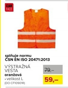 Vesta výstražná CarFace, oranžová