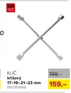Křížový klíč, 17/19/21/23 mm