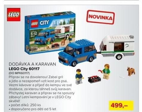 LEGO City - dodávka a karavan, 250 dílků