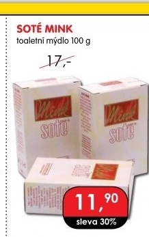 Tuhé mýdlo Mink Soté