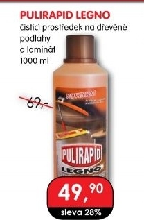 Čistič na dřevěné podlahy Legno Pulirapid