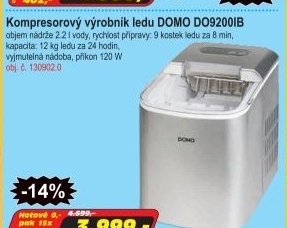 Kompresorový výrobník ledu DOMO DO9200IB
