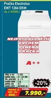 Pračka Electrolux EWT 1264 EKW