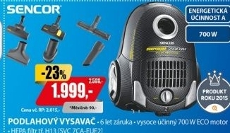 SVC 7CA-EUE2 podlahový vysavač SENCOR