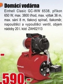 Domácí vodárna Einhell Clasic GC-WW 6538