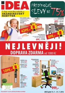 akční leták IDEA nábytek 15.7.2016-31.7.2016