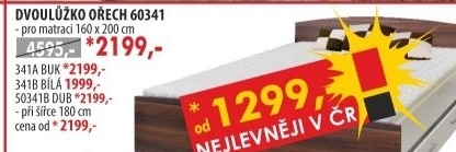 Dvoulůžko 60341 ořech/bílá