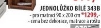 Jednolůžko 343 bílá 90 x 200 cm