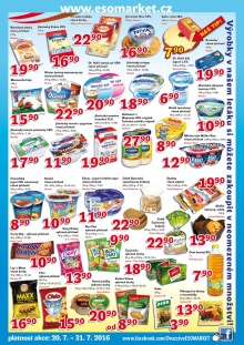 akční leták ESO MARKET 20.7.2016-31.7.2016