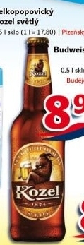 Pivo světlé výčepní 10°Velkopopovický Kozel