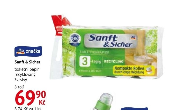 Toaletní papír 3vrstvý Sanft&amp