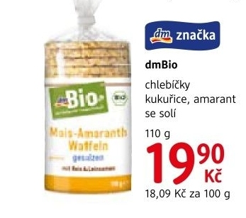 Kukuřičné chlebíčky dm Bio