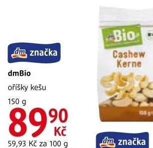 Kešu oříšky dm Bio