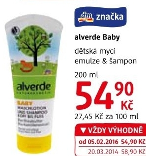 Šampon a mycí emulze dětská Baby Alverde