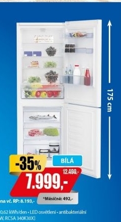 CSA 340K30W CHLADNIČKA KOMBI.BEKO