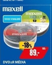 DVD+R 4,7GB 16x 10SH275734 MAXELL