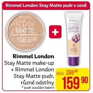 Balíček make up + pudr Stay Matte Rimmel