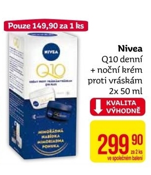Balení krém denní a noční proti vráskám Q10 Nivea