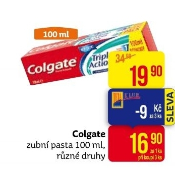 Pasty na zuby Colgate