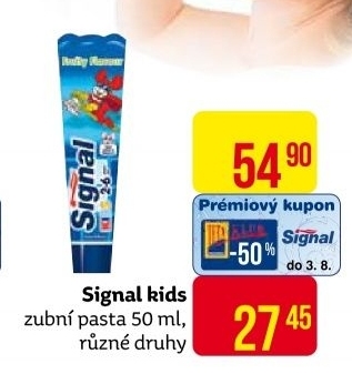 Pasta na zuby dětská Signal