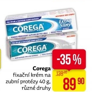 Fixační krém na zubní protézu Corega