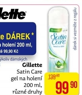 Gel na holení dámský Satin Care Gillette