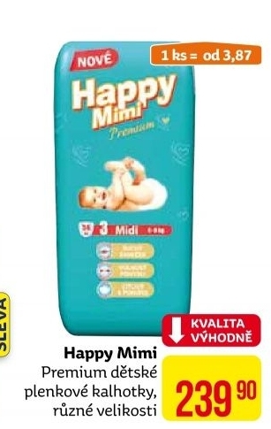 Pleny dětské Happy Mimi Premium