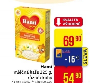 Kaše mléčná Hami