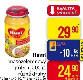 Příkrm masozeleninový Hami