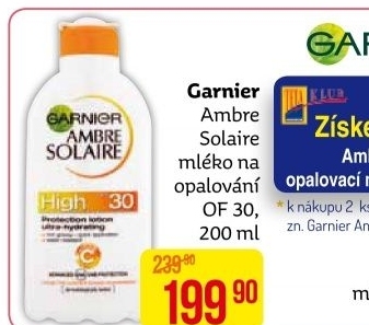 Mléko na opalování OF 30 Ambre Solaire Garnier