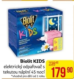Odpařovač elektrický proti komárům Kids Biolit