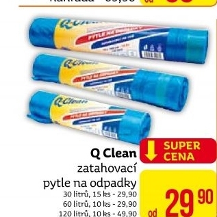 Zatahovací pytle na odpadky 30 l Q Clean