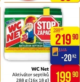 Aktivátor septiků biologický WC Net