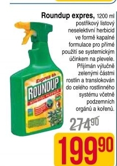 Herbicid sprej Roundup