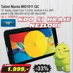 Tablet Manta MID1011 QC 10.1