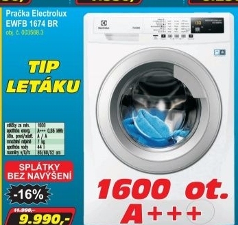 Pračka Electrolux EWFB 1674 BR