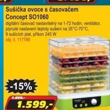 Sušička ovoce s časovačem Concept SO1060