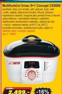 Multifunkční hrnec Concept 9+1 CK9090