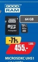 MicroSDXC 64GB CL10 UHS1 + adap. GOODRAM