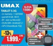 Sada Umax VisionBook 7Qi + FY-29BT SADA