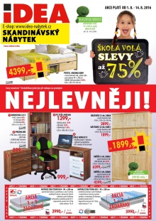 akční leták IDEA nábytek 1.8.2016-14.8.2016